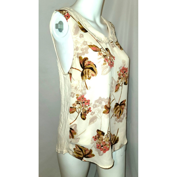 LC Lauren Conrad Floral Embellished Peter Pan Collar Blouse - Size M - Picture 2 of 8